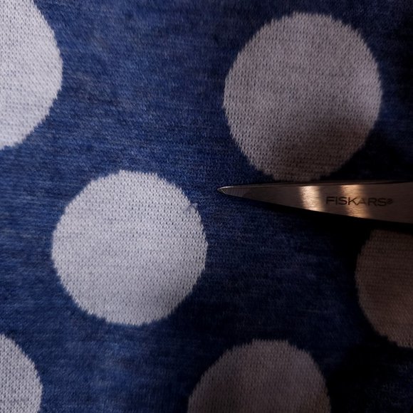 Betabrand Blue Polka Dot Cowl Neck Pullover Tunic Hoodie Large Made in USA - Picture 11 of 16